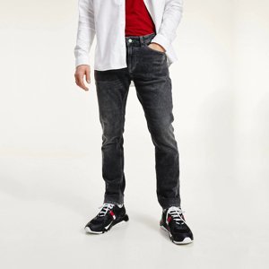 Tommy Jeans pánské tmavě šedé džíny Scanton - 36/32 (1BZ)
