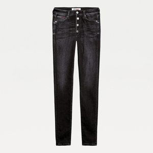 Tommy Jeans dámské tmavě šedé džíny Sylvia - 26/30 (1BY)
