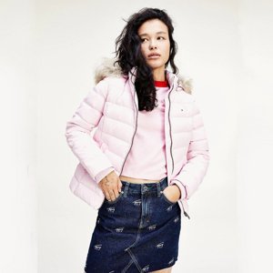 Tommy Jeans dámská růžová zimní bunda - XS (TOJ)