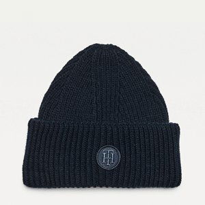 Tommy Hilfiger dámská tmavě modrá zimní čepice Beanie - OS (CJM)