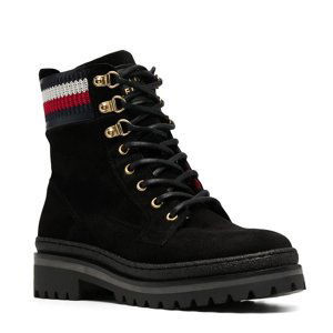 Tommy Hilfiger dámské černé šněrovací boty Rugged - 36 (BDS)