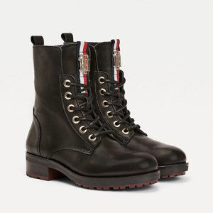 Tommy Hilfiger dámské černé kotníkové boty Biker boot - 37 (BDS)