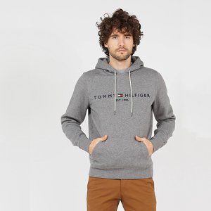 Tommy Hilfiger pánská tmavě šedá mikina Logo Hoody - XL (PGU)