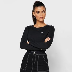 Calvin Klein dámské černé triko s dlouhým rukávem - S (BAE)