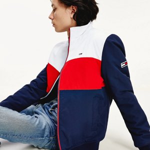 Tommy Jeans pánská přechodová bunda Colorblock Padded - M (C87)