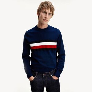 Tommy Hilfiger pánský modrý svetr Global Stripe - L (DAF)