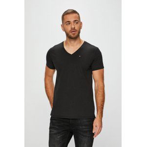Tommy Jeans pánské černé tričko Jersey - XXL (078)
