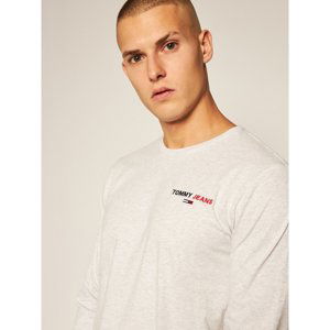 Tommy Jeans pánské šedé tričko Corp Tee - S (PJ4)