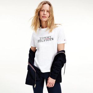 Tommy Hilfiger dámské bílé tričko - M (YBR)