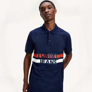 Tommy Jeans pánské modré polo tričko - XXL (C87)