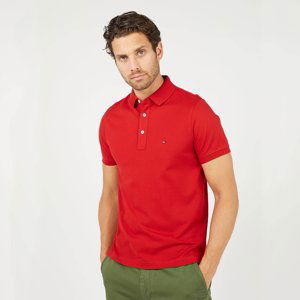 Tommy Hilfiger pánské červené polo Tommy - L (XMP)