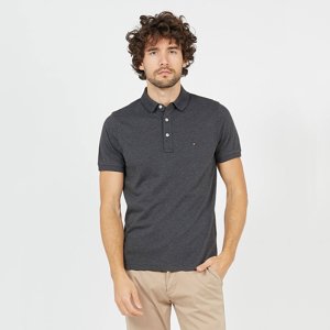 Tommy Hilfiger pánské šedé polo Tommy - L (PGZ)