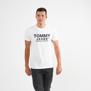 Tommy Jeans pánské bílé tričko Essential - XL (YBR)