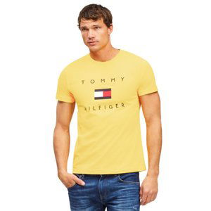 Tommy Hilfiger pánské žluté tričko triko - XL (ZFB)