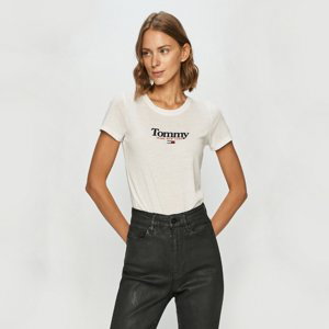 Tommy Jeans dámské bílé tričko Essential - L (YBR)