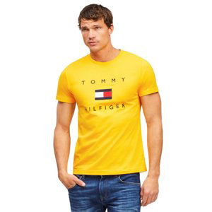 Tommy Hilfiger pánské žluté triko - S (ZEW)