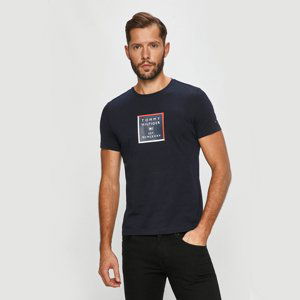 Tommy Hilfiger pánské tmavě modré tričko Box Print - S (DW5)