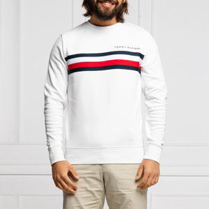 Tommy Hilfiger pánská bílá mikina - XXL (YBR)