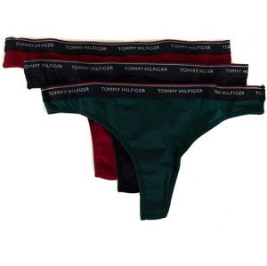 Tommy Hilfiger dámské tanga 3pack Essentials - M (386)