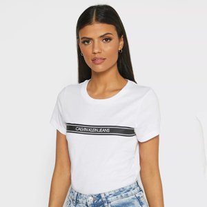 Calvin Klein dámské bílé triko - XS (YAF)