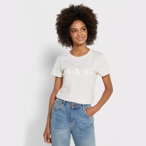 Calvin Klein dámské béžové triko - L (AEO)