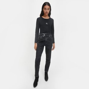 Calvin Klein dámské černé triko s dlouhým rukávem - L (BEH)