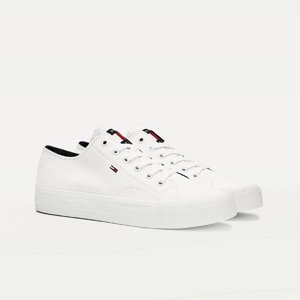 Tommy Jeans pánské bílé tenisky Long Lace Up - 41 (YBR)