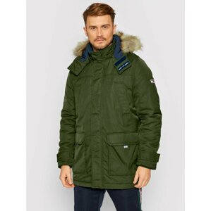 Tommy Jeans pánská khaki zelená parka - L (MRZ)