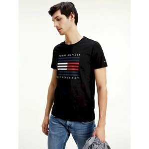 Tommy Hilfiger pánské černé tričko Corp - XL (BDS)