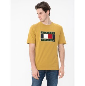 Tommy Hilfiger pánské žluté tričko - S (ZP3)