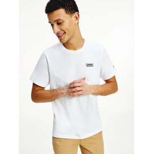 Tommy Jeans pánské bílé tričko - XL (YBR)