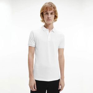 Calvin Klein pánské bílé polo triko - M (YAF)