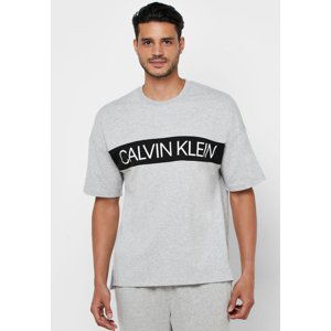 Calvin Klein pánské šedé tričko Logo - M (080)