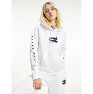 Tommy Jeans dámská bílá mikina - M (YBR)