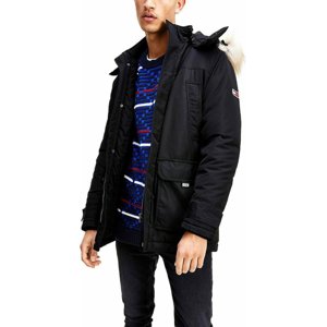 Tommy Jeans pánská černá bunda parka