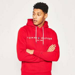 Tommy Hilfiger pánská červená mikina Logo Hoody - XXL (SNE)