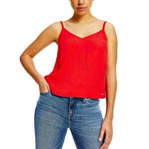 Tommy Jeans dámský červený crop top - S (XNL)
