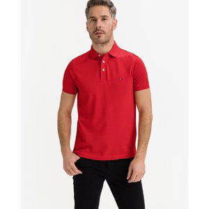 Tommy Hilfiger pánské červené polo tričko