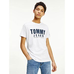 Tommy Jeans pánské bílé tričko - L (YBR)