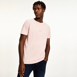Tommy Hilfiger pánské růžové triko Tonal