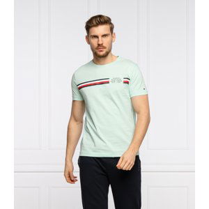 Tommy Hilfiger pánské mintové tričko Corp Split - XXL (L4T)