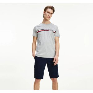 Tommy Hilfiger pánské šedé triko Corp Split - M (P91)