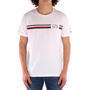 Tommy Hilfiger pánské bílé triko Corp Split - M (YBR)