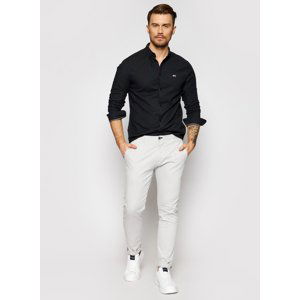 Tommy Jeans pánská černá košile SLIM STRETCH OXFORD - XL (0MD)