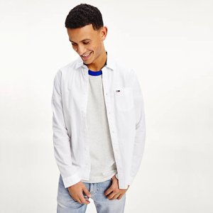 Tommy Jeans pánská bílá košile - XL (YBR)