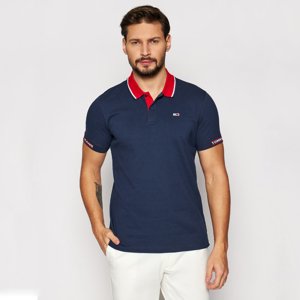 Tommy Jeans pánské modré polo triko