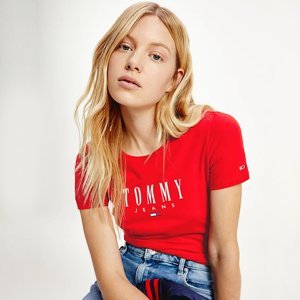 Tommy Jeans dámské červené tričko
