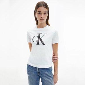 Calvin Klein dámské bílé tričko - S (0K6)