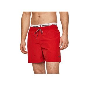 Tommy Jeans pánské červené plavky MEDIUM DRAWSTRING - M (XLG)