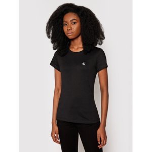 Calvin Klein dámské černé tričko Embroidery - XS (BAE)